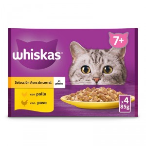 ALIMENTO WHISKAS SELECCION AVES P-4X85 GR