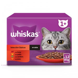 ALIMENTO WHISKAS SELECCION CARNE SALSA G.H. P-12X85 GR