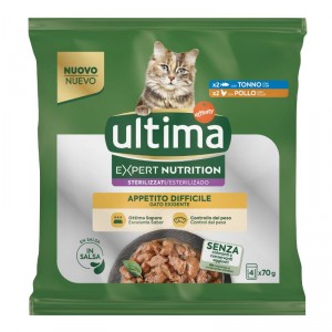 ALIM.ULTIMA CAT EXPERT NUTRITION GATO EXIGENTE P-4X70GR