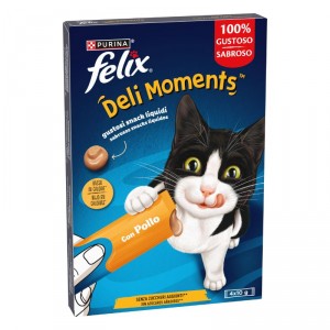 ALIMENTO FELIX DELIMOMENTS POLLO P-4X10 GRS.