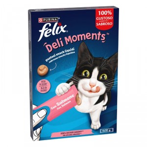 ALIMENTO FELIX DELIMOMENTS SALMON P-4X10 GRS.