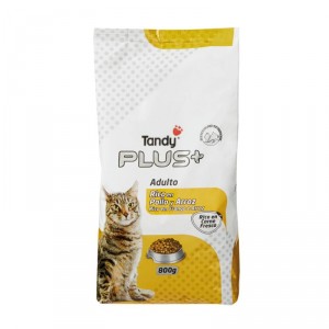 ALIMENTO TANDY PLUS+ GATO POLLO FRESCO Y ARROZ 800 GRAMOS