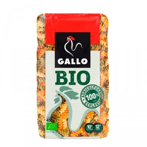 PASTA GALLO BIO HELICES CON TOMATE Y ESPINACAS 450 GRS