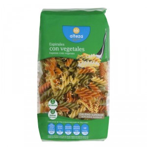 PASTA ALTEZA ESPIRALES CON VEGETALES 500 GRS