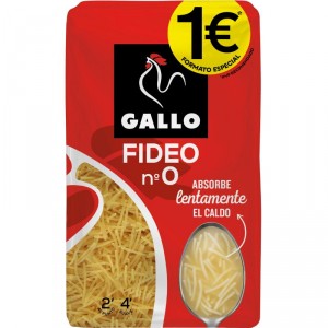 PASTA GALLO CLASICA CUCHARA FIDEO-0, 400 GRS.