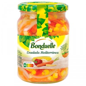 ENSALADA BONDUELLE MEDITERRANEA 530 GR., 300 GR. P.E.