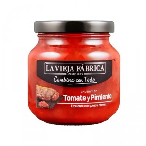 CHUTNEY LA VIEJA FABRICA TOMATE Y PIMIENTO 280 GRS.