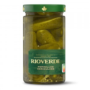 PEPINILLO AGRIDULCE RIOVERDE TARRO 680 GR., 380 GR. P.E.