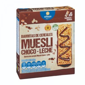 BARRITA ALTEZA CEREALES MUESLI CHOCO-LECHE 6 UNDS 150 GRS