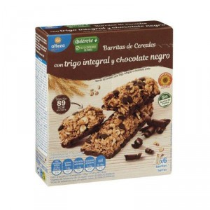 BARRITA ALTEZA CEREALES TRIGO INTEGR-CHOC.NEGRO P-6 129 GRS.