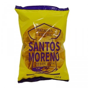 PATATAS SANTOS MORENO FRITAS SIN SAL 150 GRS