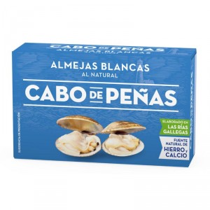 ALMEJA CABO PEÑAS AL NATURAL OL-111, 63 GR. P.E.