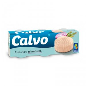 ATUN CALVO CLARO AL NATURAL RO-80 PACK 3 X 52 GR. P.E.