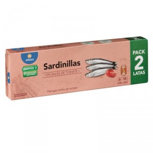 SARDINILLA ALTEZA SALSA TOMATE PACK 2 RR-90 FA 124 GR.P.E.