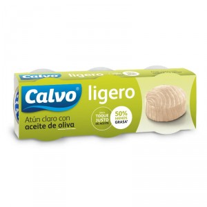ATUN CALVO CLARO ACEITE OLIVA LIGERO P3 UN 180GR. 168GR. PE