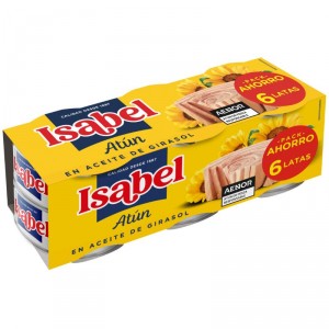 ATUN ISABEL ACEITE GIRASOL RO-85 PACK 6 UNDS, 312 GRS P.E