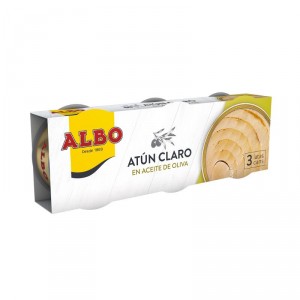 ATUN ALBO CLARO ACEITE OLIVA PACK 3 UND X 65 GR. 144 GR.P.E.