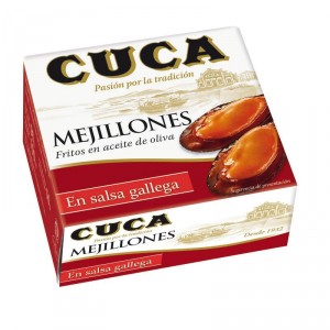 MEJILLONES CUCA SALSA GALLEGA RO-100 96 GR., 50 GR. P.E.