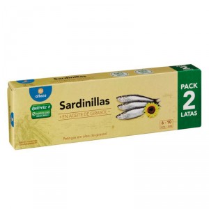 SARDINILLA ALTEZA ACEITE GIRASOL PACK 2 RR-90 FA 124 GR.P.E.