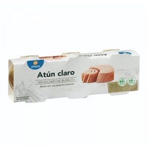 ATUN ALTEZA CLARO EN ESCABECHE RO-85 FA PACK-3X52 GR. P.E.