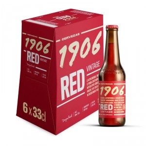 CERVEZA ESTRELLA GALICIA 1906 RED VINTAGE BOT. 33 CL. P-6 UN