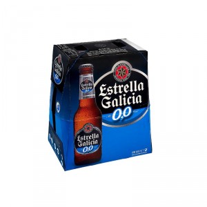 CERVEZA ESTRELLA GALICIA 0,0% BOTELLIN 25 CL PACK 6 UNDS