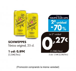 TONICA SCHWEPPES LATA 25 CL.