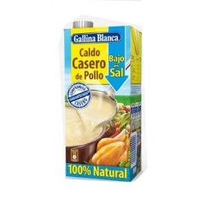 CALDO GALLINA BLANCA CASERO POLLO BAJO EN SAL 100% NATURAL L