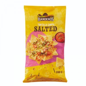 NACHOS BANDEROS CHIPS NATURAL 200 GR.
