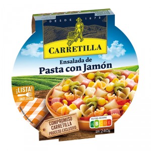 ENSALADA CARRETILLA DE PASTA CON JAMON 240 GR.