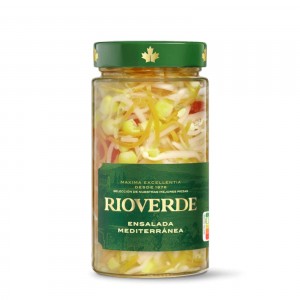 ENSALADA MEDITERRANEA RIOVERDE TARRO 345 GR., 190 GR. P.E.