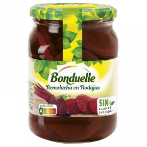 REMOLACHA BONDUELLE ROJA RODAJAS 530 GR., 305 GR. P.E.