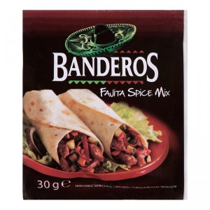 SAZONADOR BANDEROS FAJITA SPICED MIX 30 GRS