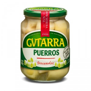 PUERROS GUTARRA EN TROZOS 660 GR., 400 GR. P.E.