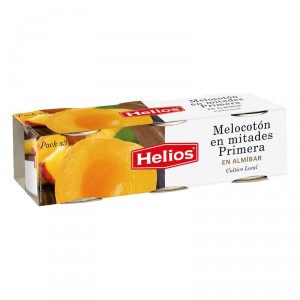 MELOCOTON HELIOS EN ALMIBAR EN MITADES PACK-3 600 GRS.P.E.