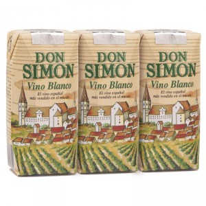 VINO BLANCO DON SIMON PACK 3 BRIKS X 187 ML.