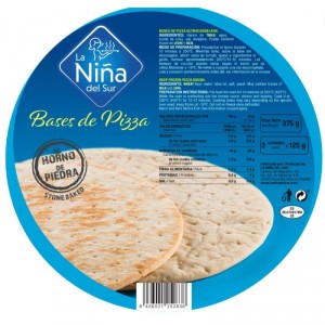 BASE PIZZA NIÑA DEL SUR HORNO DE PIEDRA PACK 3 X 125 GRS.