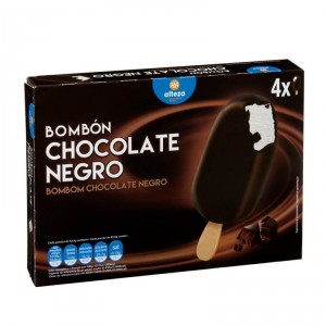 HELADO ALTEZA BOMBON CHOCOLATE NEGRO PACK 4 UNDS X 85 GRS