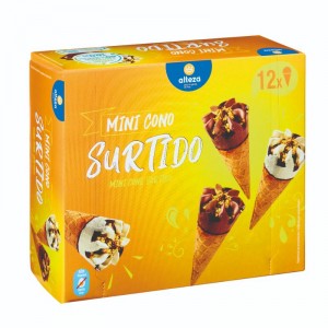 HELADO ALTEZA MINI CONOS SURTIDOS PACK 12 UNDS X 17,5 GRS