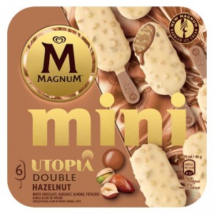 HELADO MAGNUM MINI DOUBLE HAZELNUT NOCCIOLA P-6 276 GRS.
