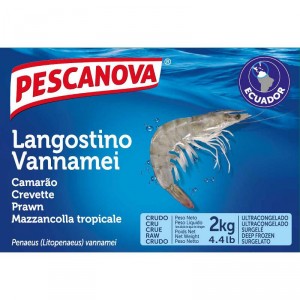 LANGOSTINO PESCANOVA VANNAMEI CRUDO 30/40 CAJA 2 KILOS