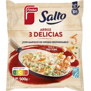 SALTO DE ARROZ FINDUS 3 DELICIAS 500 GRAMOS