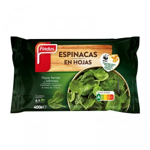 ESPINACA FINDUS EN HOJAS 400 GRS