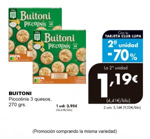 PICCOLINIS BUITONI 3 QUESOS 270 GRS