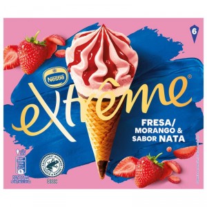 HELADO NESTLE EXTREME FRESA-NATA 6X120 ML. 510 GRS.