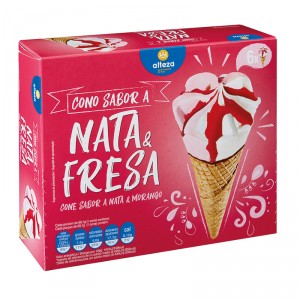 HELADO ALTEZA CONO NATA-FRESA PACK 6 UND. X 69,10 GR.