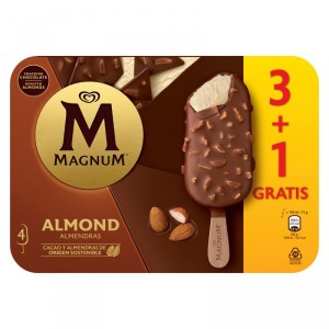HELADO FRIGO MAGNUM ALMENDRA PACK 3 UNDS 328 GRS