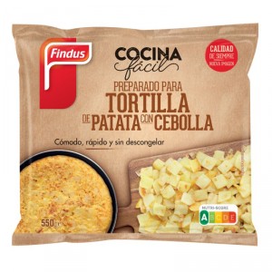 PREPARADO PARA TORTILLA DE PATATA CON CEBOLLA FINDUS 550 GR.