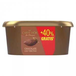 HELADO CARTE D'OR CHOCOLATE 900 ML.+40% GRATIS 650 GRS.