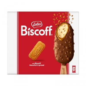 HELADO LOTUS BISCOFF BOMBON 90 ML P-3 UND. 213 GRS.